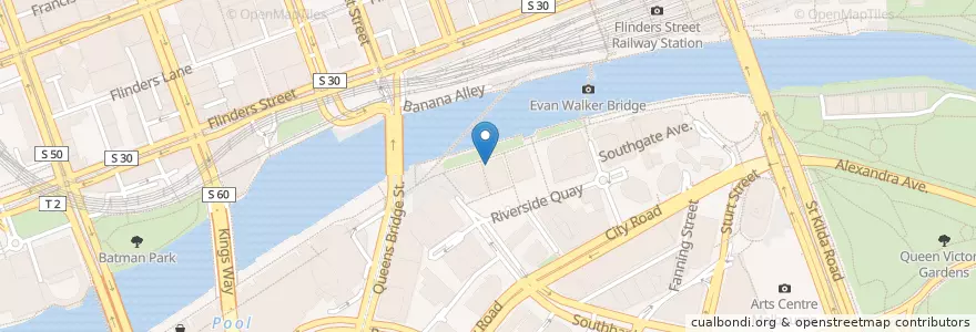 Mapa de ubicacion de Soho Restaurant & Bar en أستراليا, ولاية فيكتوريا, City Of Melbourne.
