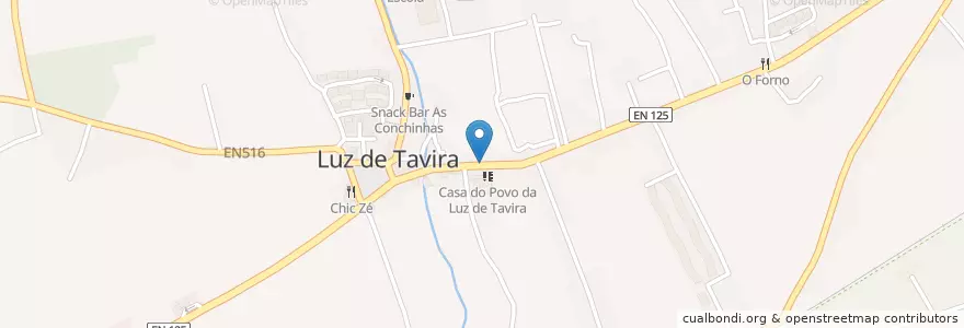 Mapa de ubicacion de Dentista en البرتغال, الغرب, الغرب, فارو, طبيرة, Luz De Tavira E Santo Estévão.