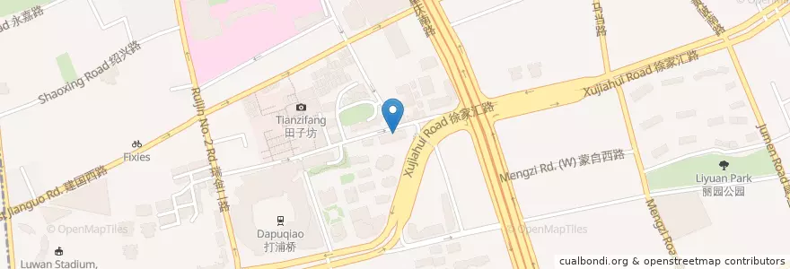 Mapa de ubicacion de 中国银行 en 中国, 上海市, 黄浦区.