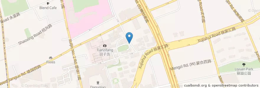 Mapa de ubicacion de 思南88 en چین, شانگهای, منطقه هوانگ‌پو، شانگهای.