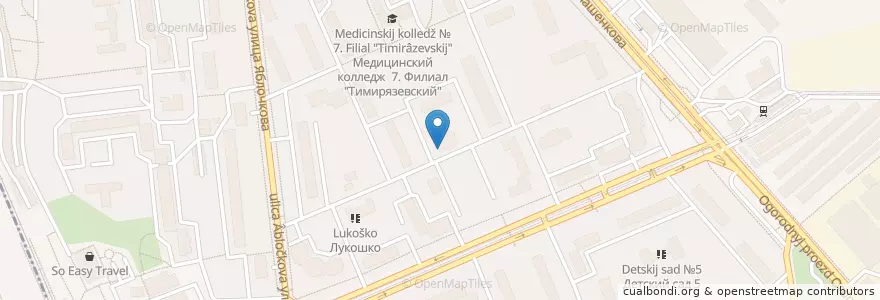 Mapa de ubicacion de Высота en Russie, District Fédéral Central, Moscou, Северо-Восточный Административный Округ, Бутырский Район.