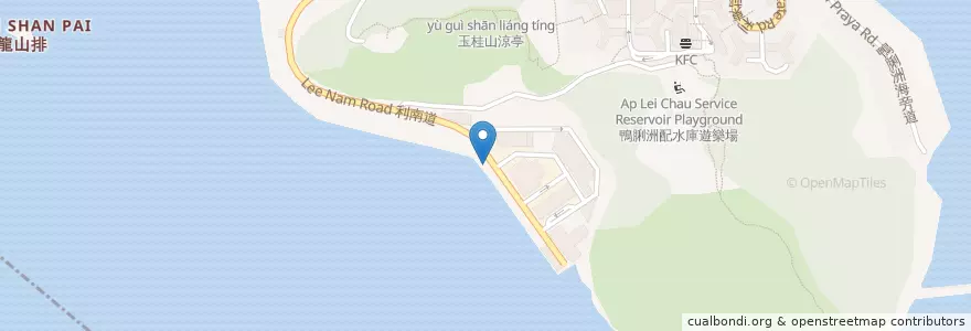 Mapa de ubicacion de 港島安全駕駛中心 en Chine, Guangdong, Hong Kong, Île De Hong Kong, Nouveaux Territoires, 南區 Southern District.