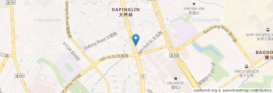 Mapa de ubicacion de 不貽樣湯包 en تايوان, تايبيه الجديدة, 新店區.