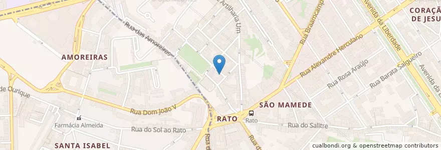 Mapa de ubicacion de Estorias na casa da comida en 포르투갈, Área Metropolitana De Lisboa, Lisboa, Grande Lisboa, 리스본, Santo António.