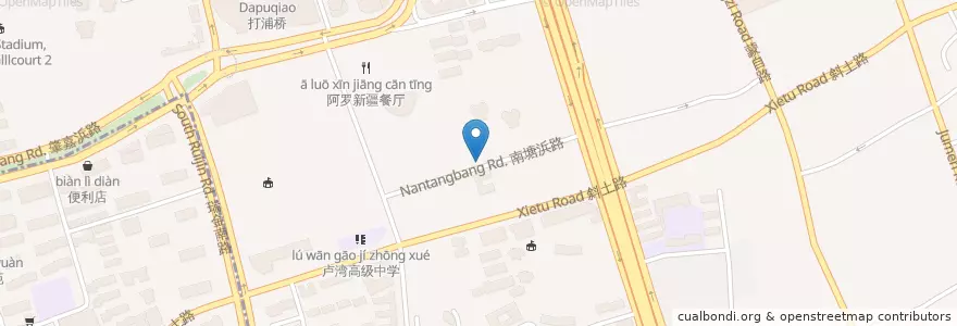Mapa de ubicacion de 上海老年大学 en 중국, 상하이, 황푸구.