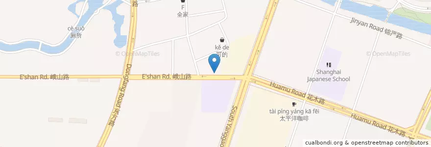 Mapa de ubicacion de 中国工商银行陆家嘴软件园支行 en 中国, 上海市, 浦東新区.