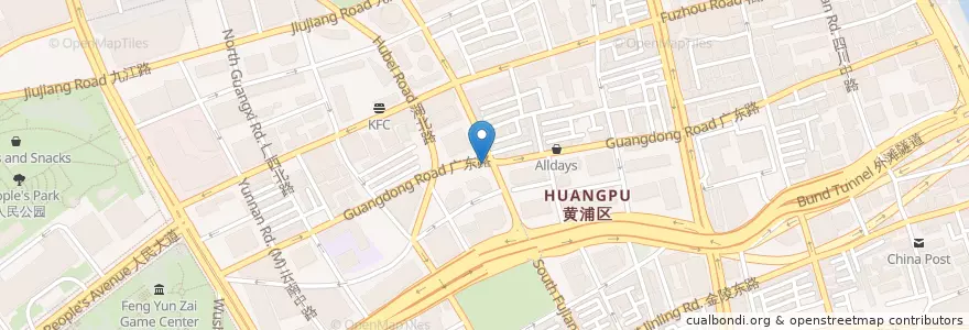 Mapa de ubicacion de 徳兴馆 en China, Shanghái, Huangpu.