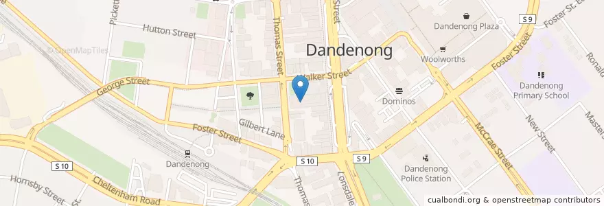 Mapa de ubicacion de Dandenong Library en Australie, Victoria, City Of Greater Dandenong.
