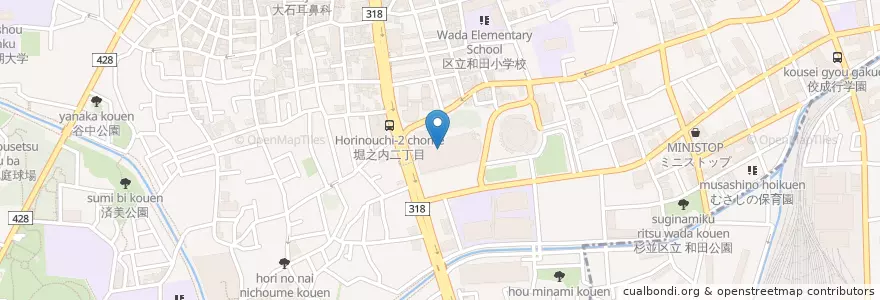 Mapa de ubicacion de 立正佼成会 en Jepun, 東京都, 杉並区.