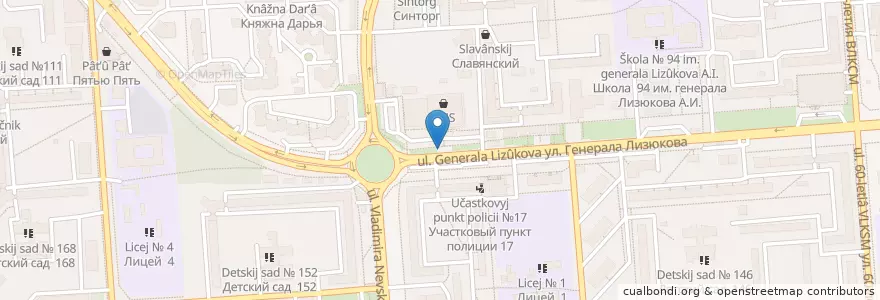 Mapa de ubicacion de Русский Аппетит en Russie, District Fédéral Central, Oblast De Voronej, Городской Округ Воронеж.