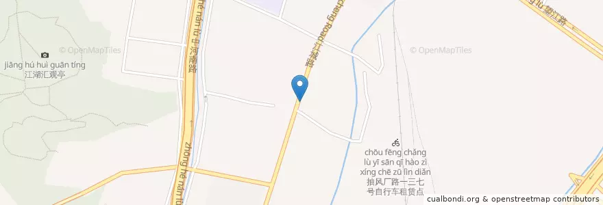 Mapa de ubicacion de 上城区交警大队 en Çin, Zhejiang, Hangzhou, 上城区, 紫阳街道.