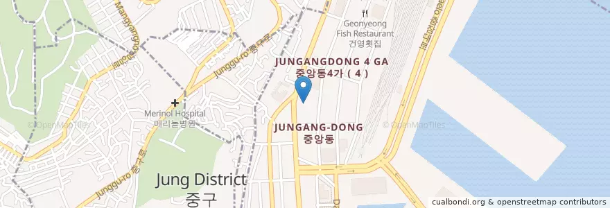 Mapa de ubicacion de 서브웨이 en 韩国/南韓, 釜山, 中區.