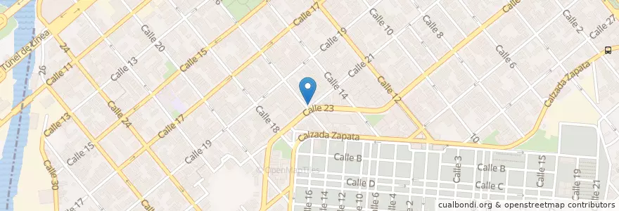 Mapa de ubicacion de Casa del Perro Frankfurt en キューバ, La Habana, Plaza De La Revolución.