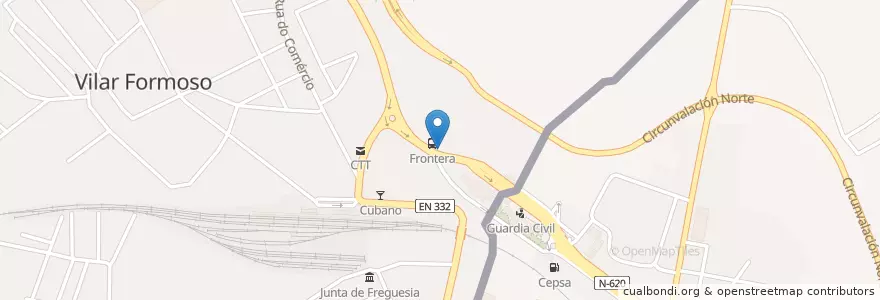 Mapa de ubicacion de Turismo en Португалия, Центральный Регион, Guarda, Бейра-Интериор-Норте, Almeida.