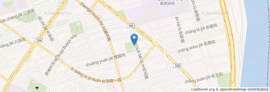 Mapa de ubicacion de 新北市三重正義停車場 en Taiwan, Neu-Taipeh.