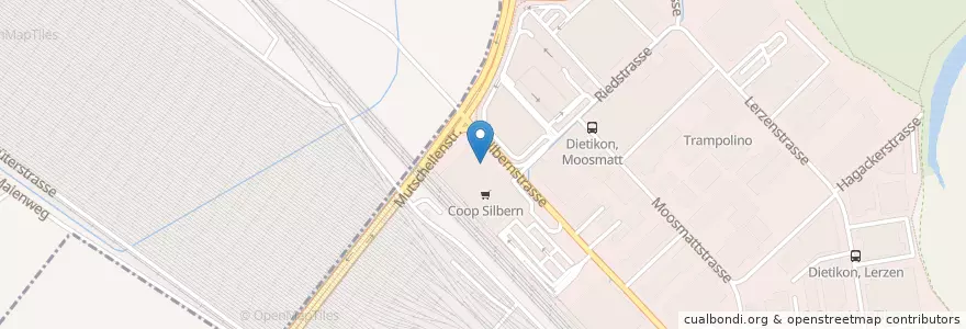 Mapa de ubicacion de Coop Restaurant en Svizzera, Zurigo, Bezirk Dietikon, Dietikon.