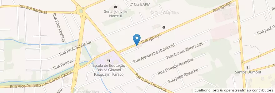 Mapa de ubicacion de Churrascaria Baby Búfalo en 브라질, 남부지방, 산타카타리나, Região Geográfica Intermediária De Joinville, Microrregião De Joinville, 조인빌리.