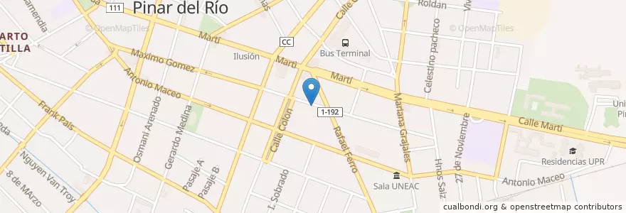 Mapa de ubicacion de Policlínico Pedro Borrás en 古巴, Pinar Del Río, Pinar Del Río, Ciudad De Pinar Del Río.