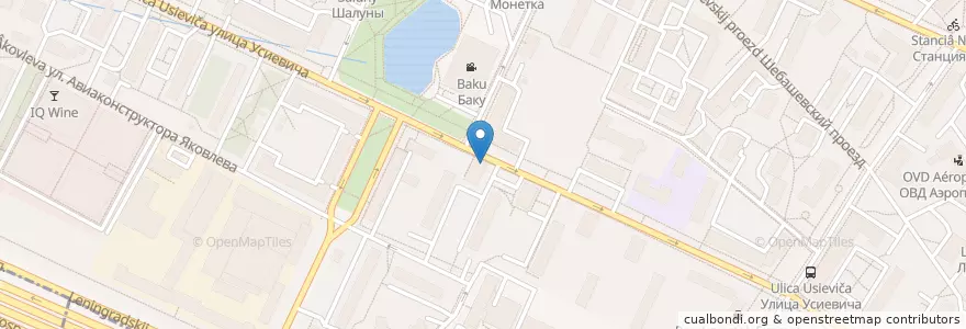Mapa de ubicacion de Школа баристы и барменов en Rusia, Distrito Federal Central, Москва, Северный Административный Округ, Район Аэропорт.