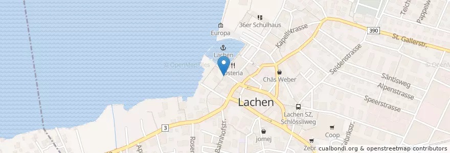 Mapa de ubicacion de Seehus Bar en 스위스, Schwyz, March, Lachen.