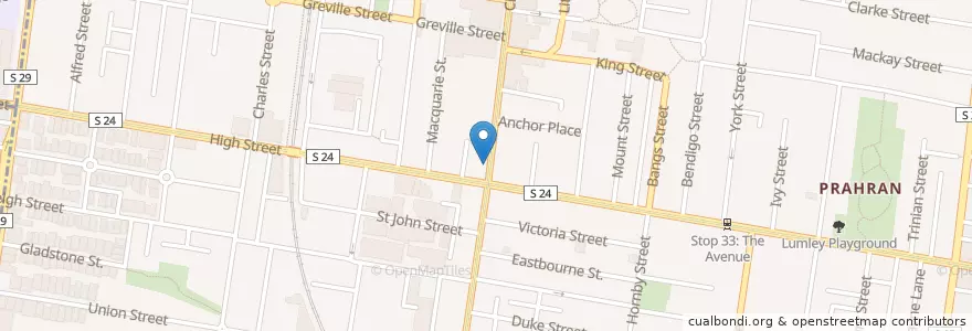 Mapa de ubicacion de Somewhere bar en استرالیا, Victoria, City Of Stonnington.
