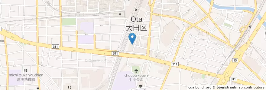 Mapa de ubicacion de 歓迎(餃子) en Japonya, 東京都, 大田区.