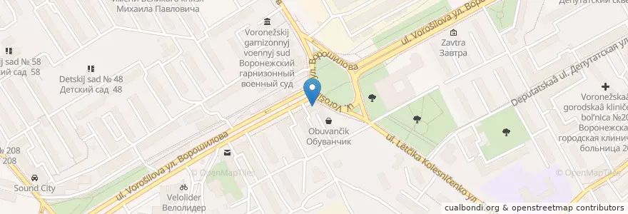 Mapa de ubicacion de Апрель en Rusia, Distrito Federal Central, Óblast De Vorónezh, Городской Округ Воронеж.