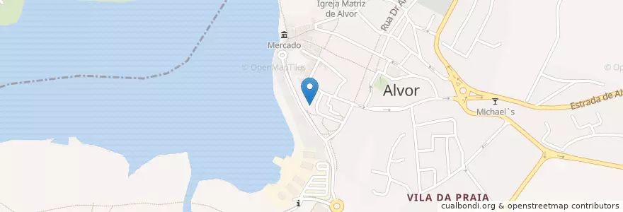 Mapa de ubicacion de Casa do Rio en Portugal, Algarve, Algarve, Faro, Portimão, Alvor.