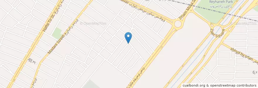 Mapa de ubicacion de درمانگاه ١٢فروردین en Irão, استان قم, شهرستان قم, بخش مرکزی, قم.