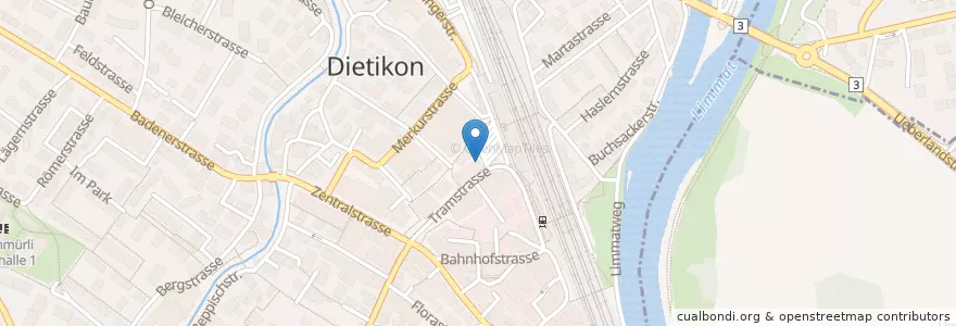 Mapa de ubicacion de Peace House en 스위스, 취리히, Bezirk Dietikon, Dietikon.