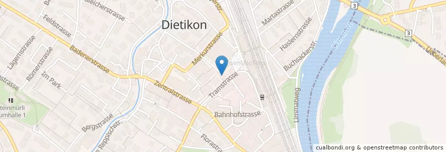 Mapa de ubicacion de Cafe Ela en 스위스, 취리히, Bezirk Dietikon, Dietikon.