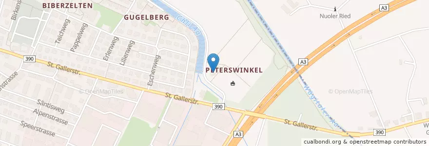 Mapa de ubicacion de Peti-Café en 瑞士, Schwyz, March, Lachen.