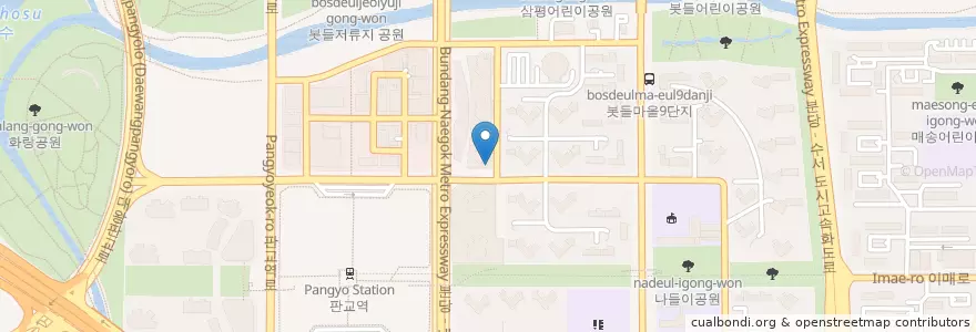 Mapa de ubicacion de CECI CELA en Zuid-Korea, Gyeonggi-Do, 분당구.