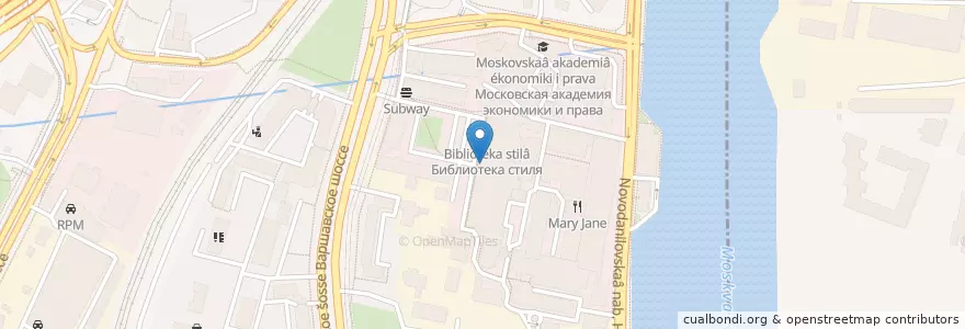 Mapa de ubicacion de Arcus Bar and Food en Russia, Distretto Federale Centrale, Москва, Южный Административный Округ, Донской Район.