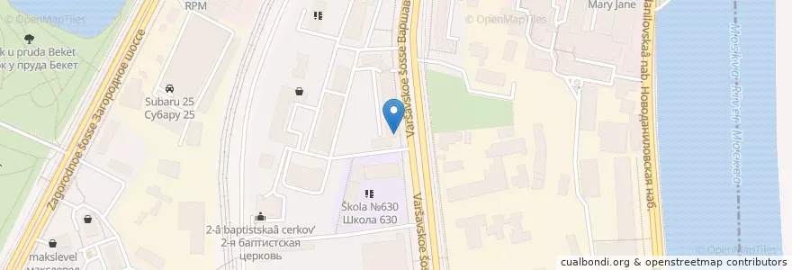 Mapa de ubicacion de Славдент en Russia, Distretto Federale Centrale, Москва, Южный Административный Округ, Донской Район.