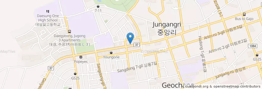 Mapa de ubicacion de 루그하우스 en Coreia Do Sul, Gyeongsang Do Sul, 거창군.