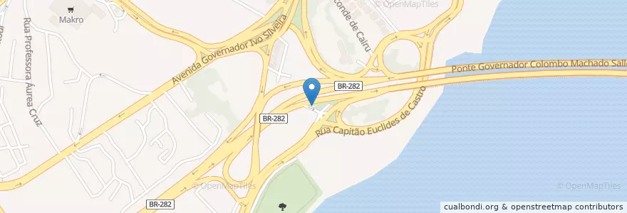 Mapa de ubicacion de Caixa en البَرَازِيل, المنطقة الجنوبية, سانتا كاتارينا, Microrregião De Florianópolis, Região Geográfica Intermediária De Florianópolis, فلوريانوبوليس.