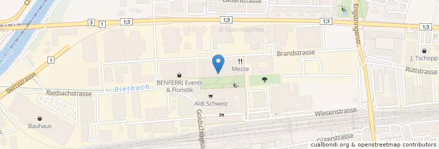 Mapa de ubicacion de Pizza e Pasta la Qualità en スイス, チューリッヒ, Bezirk Dietikon.