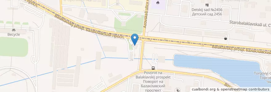 Mapa de ubicacion de Бакинский бульвар en Rússia, Distrito Federal Central, Москва, Южный Административный Округ, Район Чертаново Северное.