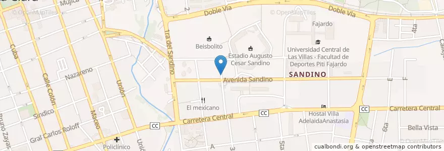 Mapa de ubicacion de Área de Examen Practico en Cuba, Villa Clara, Santa Clara, Ciudad De Santa Clara.