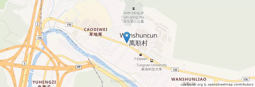 Mapa de ubicacion de 老圓環50元便當 en Taiwan, Nuova Taipei, Distretto Di Shenkeng.