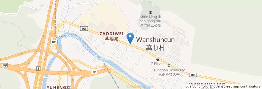 Mapa de ubicacion de 鮮平價牛排館 en Taiwan, 新北市, 深坑區.