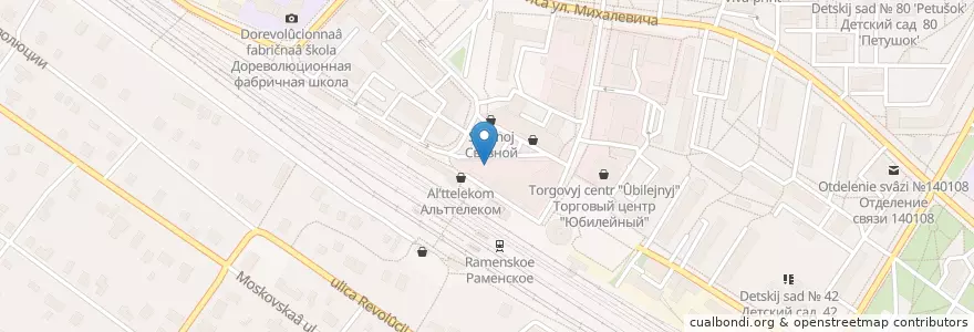 Mapa de ubicacion de KFC en روسيا, Центральный Федеральный Округ, محافظة موسكو, Раменский Городской Округ.