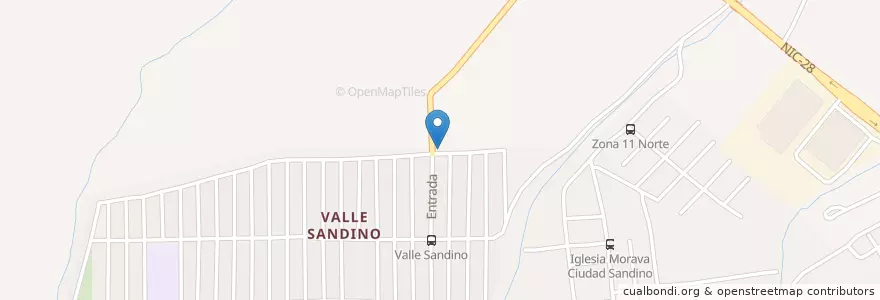 Mapa de ubicacion de Banco de la Producción BANPRO en نیکاراگوئه, Departamento De Managua, Mateare (Municipio).