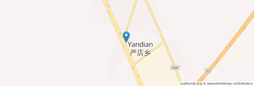 Mapa de ubicacion de 严店枢纽站 en 中国, 安徽省, 合肥市, 肥西县 (Feixi), 严店乡.