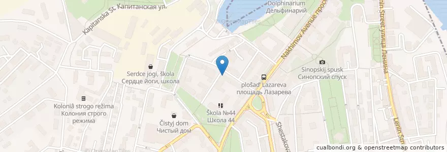 Mapa de ubicacion de The Ugol en Russia, South Federal District, Sevastopol, Sevastopol, Ленинский Район, Ленинский Округ.