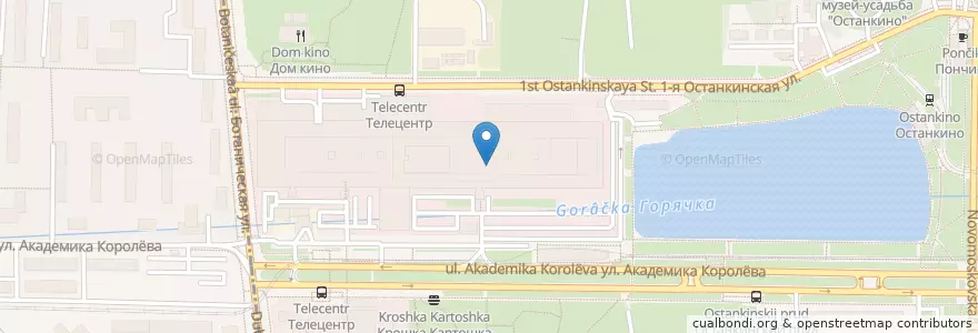 Mapa de ubicacion de 三位一體教堂 en 俄罗斯/俄羅斯, Центральный Федеральный Округ, Москва, Северо-Восточный Административный Округ.
