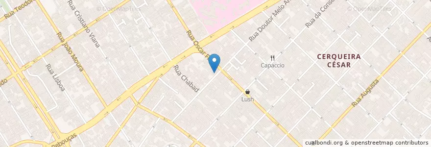 Mapa de ubicacion de Amsterdam Bistrô Café en Brazilië, Regio Zuidoost, São Paulo, Região Geográfica Intermediária De São Paulo, Região Metropolitana De São Paulo, Região Imediata De São Paulo, São Paulo.