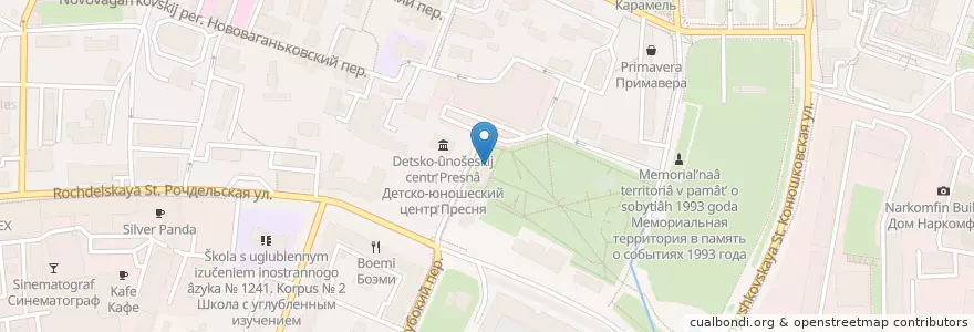 Mapa de ubicacion de Школа "Виктория" en Russia, Distretto Federale Centrale, Москва, Центральный Административный Округ, Пресненский Район.