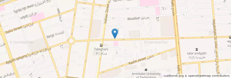 Mapa de ubicacion de بانک کشاورزی en ایران, استان تهران, شهرستان تهران, تهران, بخش مرکزی شهرستان تهران.